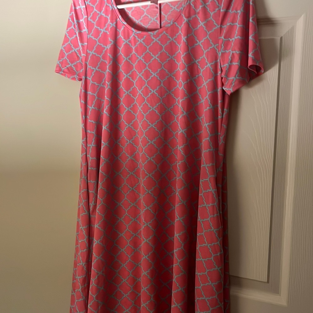 Cute throw and go pink dress